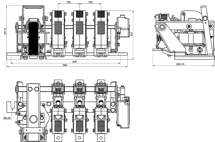 Контактор КТ-6053 У3 (630А) Контактор КТ-6053 У3 (630А)