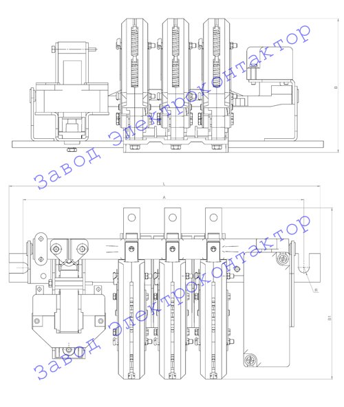 Внешний вид, габаритные, установочные и присоединительные размеры КТ6033
