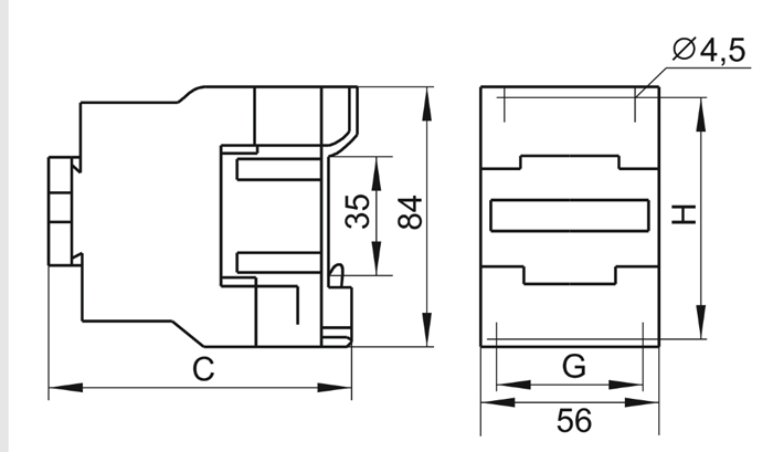габаритные размеры